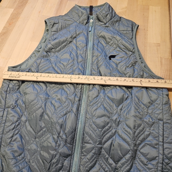 NWOT Fabletics The Loft Vest Aqua Arctic Wave Sz Large, Outdoor Ret. $90 - Picture 7 of 9